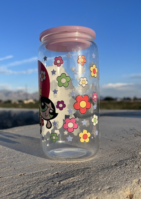 Powerpuff Girls 16oz Clear Cup