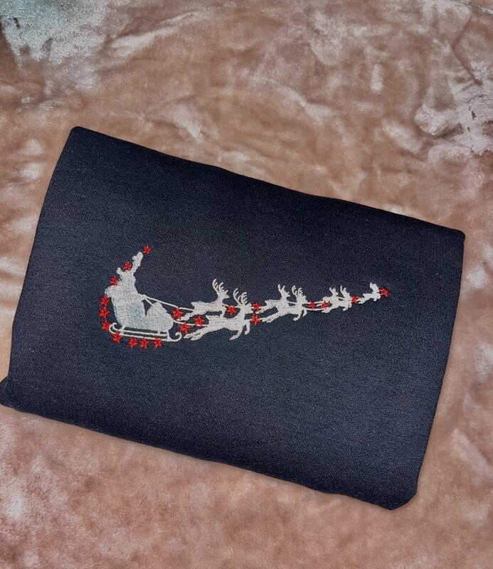 Santa Sleigh Swoosh Crewneck