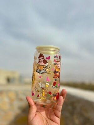 Beauty Gold Irredescent 16oz Glass Cup