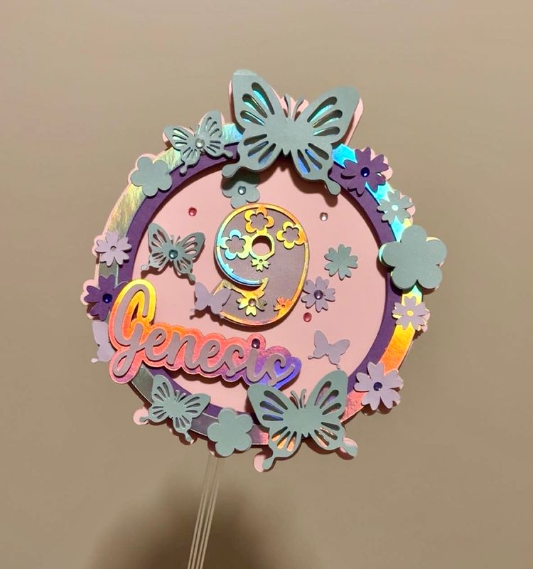 Butterfly Birthday Cake Topper, Butterfly Birthday Theme Party Package, Custom Birthday Themes, Custom Birthday Shirt, Butterfly Cupcake