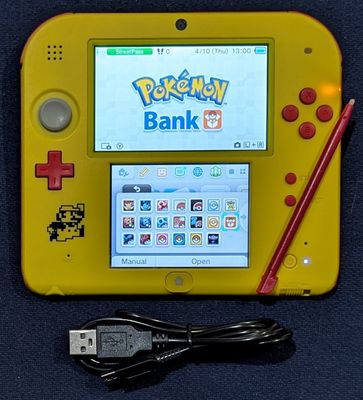 Custom Original 2DS Mario Maker Edition with 64GB SD, USB charger