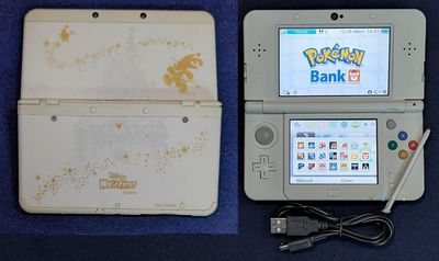 Custom Nintendo &quot;New&quot; 3DS with Disney Magic Castle faceplates, 128 GB microSD, charger