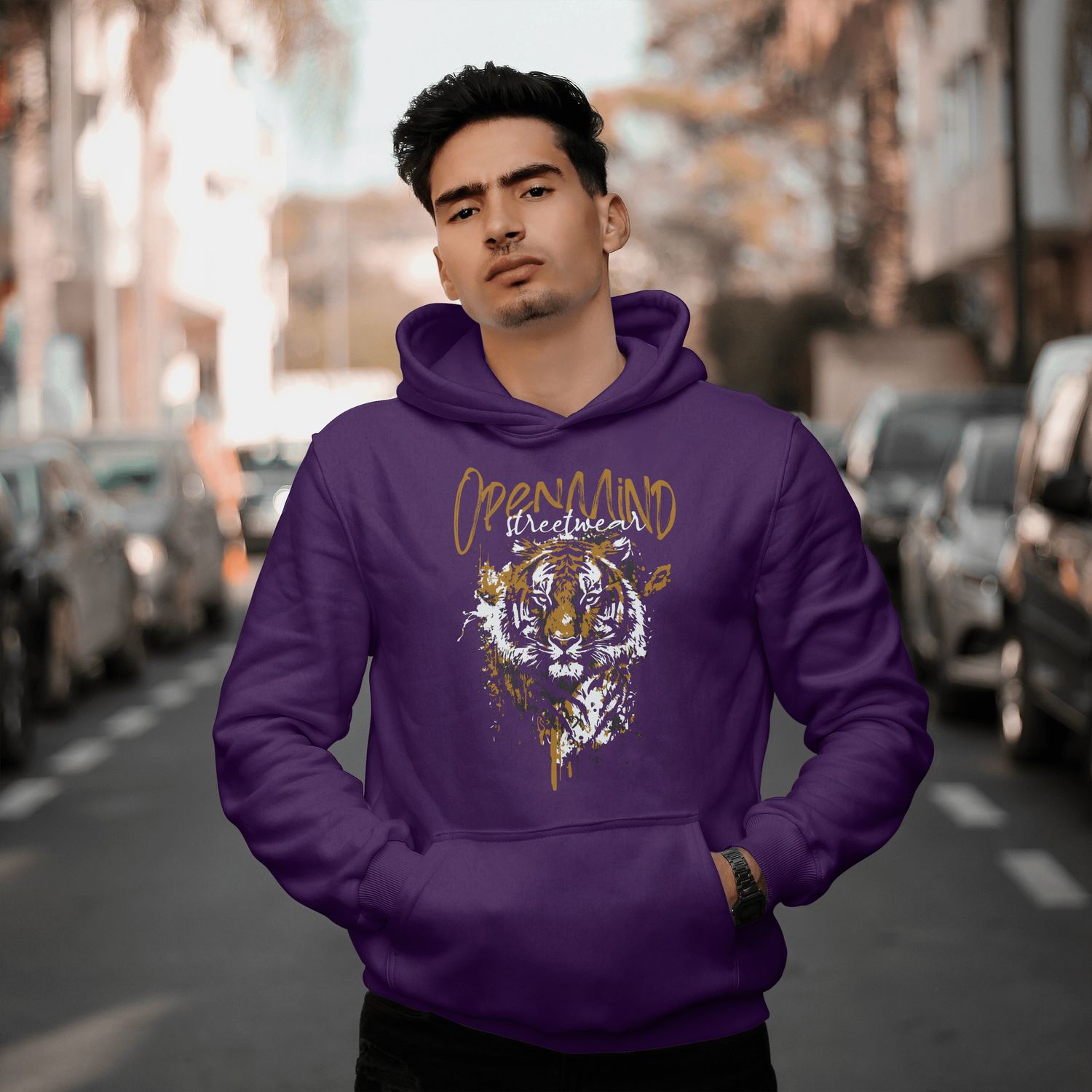 Open Mind Tiger Hoodie