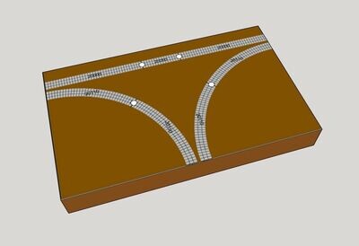 T-TRAK JUNCTION MODULE, Fully Assembled, 1 T-TRAK JUNCTION MODULE, Fully Assembled, 1
