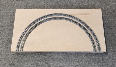 T-TRAK END CAP MODULE, Fully Assembled, 1/4" Plywood Top