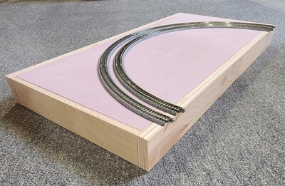 T-TRAK END CAP MODULE, Fully Assembled, 1 T-TRAK END CAP MODULE, Fully Assembled, 1" Recessed Foamular Top