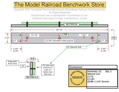 Digital PDF Model Railroad Benchwork & Table Plan Packages