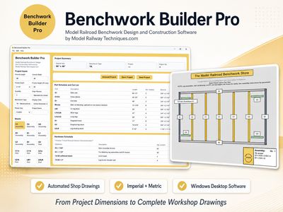 Model Railroad & Model Railway Benchwork Drawing Software for Creating Complete Custom Benchwork Shop Drawings Automatically