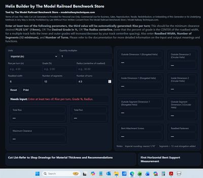 Helix Builder Screenshot User Inputs example