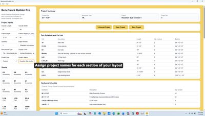 Assign custom project names to your benchwork/baseboard project