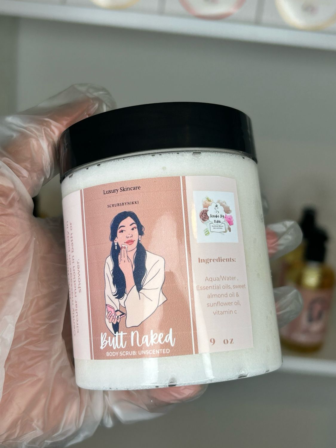 Butt Naked Face &amp; Body Scrub 9oz