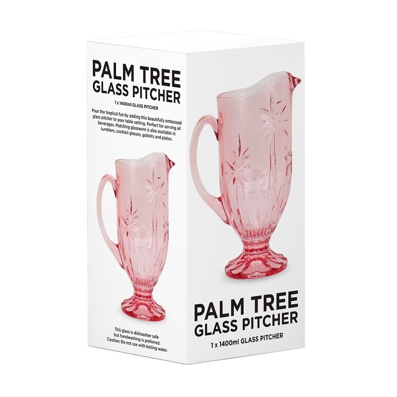 Glass Jug | Palm Tree