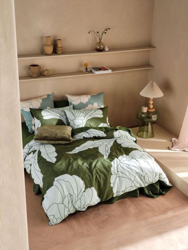 Lita Quilt Cover Set | Moss