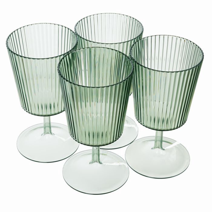 Saltara Wine Glass | Green | Recycled Plastic | Set of 4
