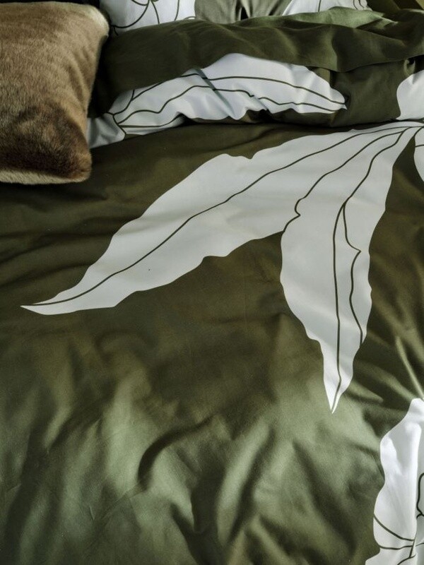 Lita Quilt Cover Set | Moss