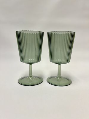 Saltara Wine Glass | Green | Recycled Plastic | Set of 4