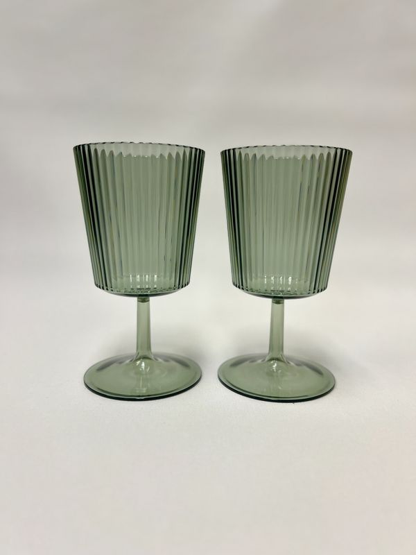 Saltara Wine Glass | Green | Recycled Plastic | Set of 4