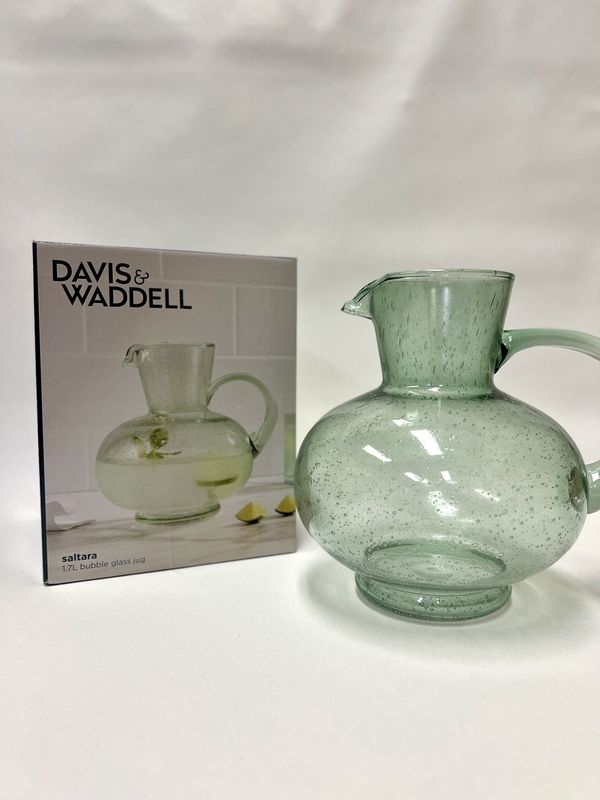 Saltara Jug | Green | Bubble Glass | 1.7L