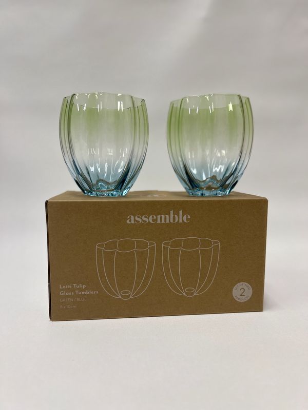Lotti Tulip Glass Tumbler | Set of 2