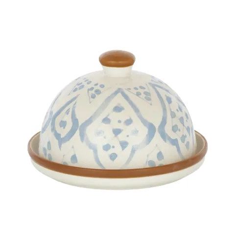 Aleah Ceramic Cheese/Butter Dome, Colour: Blue