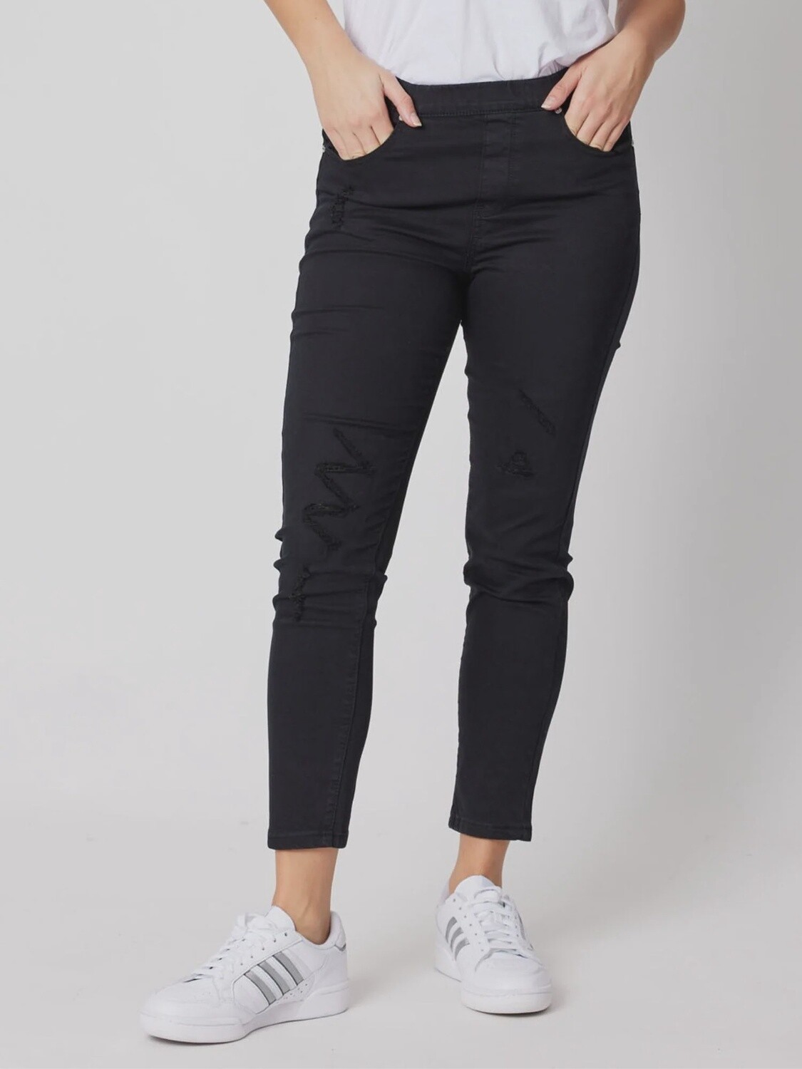 Pull on Ripped Jeans - Threadz