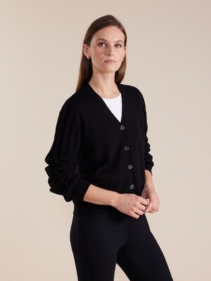 Marco Polo - Cable Slv Cardi Black - YTMW43533