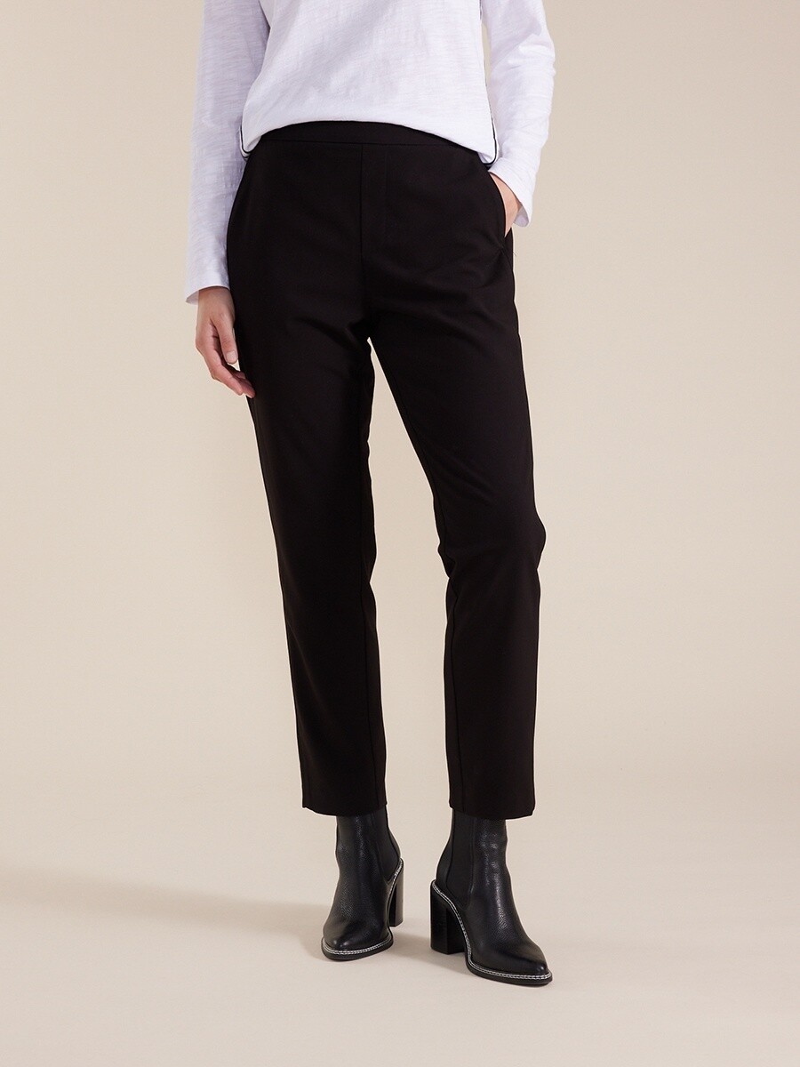 Marco Polo - F/L Tuxedo Pant in Black - YTMW48227