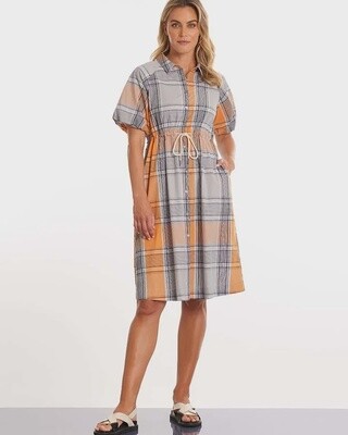 Marco Polo - S/S Golden Check Dress - YTMS49274