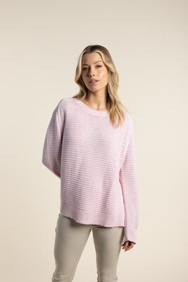 Two-T's - Crew Chunky Knit 100% Cotton Pale Pink | 2700