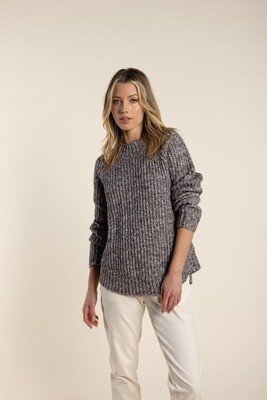 Two-T's - Funnel Neck Jumper Clove - 2713