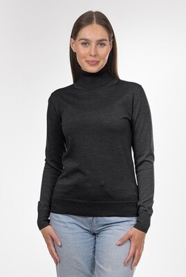 Bella Knitwear - Roll Neck Pullover Black