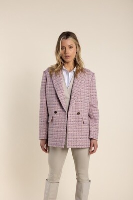 Two-T's - Double Breasted Tweed Blazer - 2759
