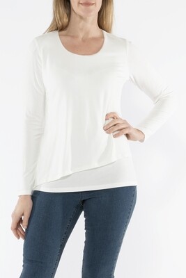 Jump - Round Neck Top Ivory - 56612013A