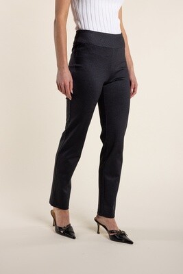 Two-T's - Pull On Slim Pant Mini Check - 2756