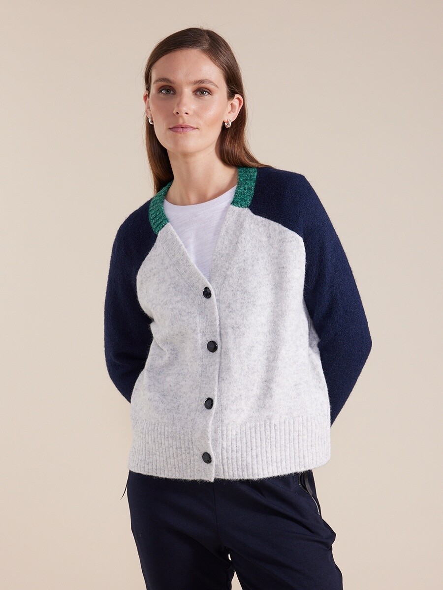 Marco Polo - Colour Block Sweater Heather Grey - YTMW43567, Size: S