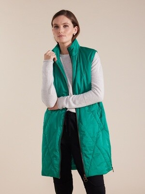 Marco Polo - Longline Quilted Vest Forest - YTMW46079