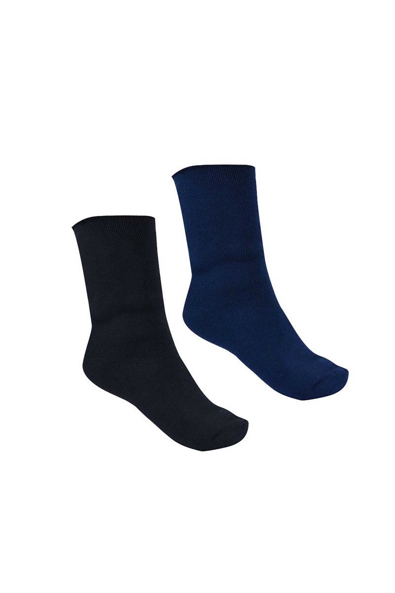 TC - Thermal Socks Twin Pack Navy/Black | TCP1992SOC, Size: 2_7