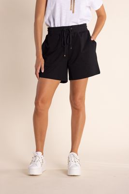 Two-T&#39;s - Track Short W/Patch Logo Black - 2813