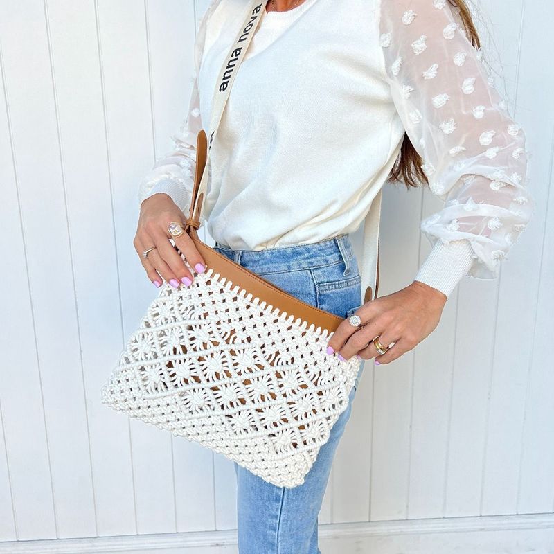Anna Nova - Joni Messenger Satchel White - ABC-WH