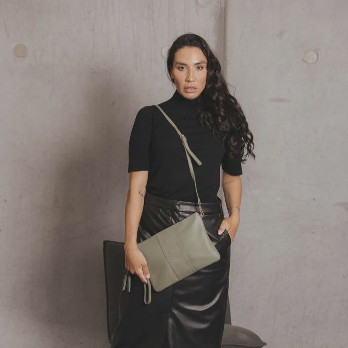 Black Caviar - London Pistachio Crossbody Pouch - SK-01642