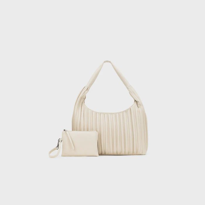 Black Caviar - Paloma Oatmeal 2 Piece Pleat Hobo