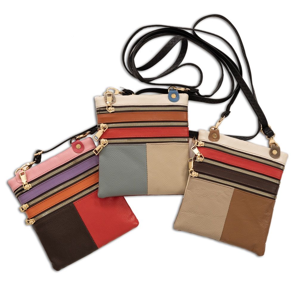 Sassy Duck - Granada Leather Cross Body Bag  (Assorted Colours)