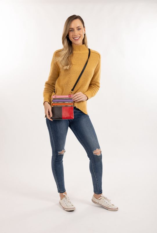 Sassy Duck - Granada Leather Cross Body Bag  (Assorted Colours)