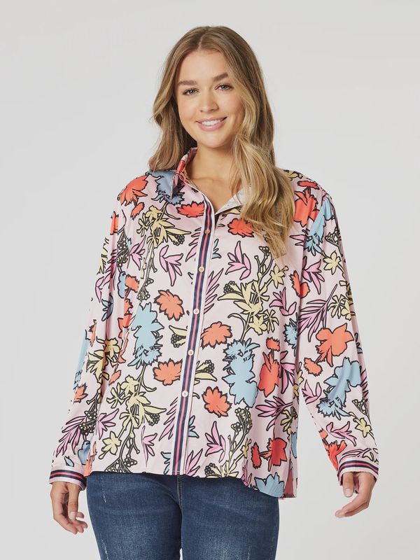 Threadz - Maddox Floral Shirt - Pink/Multi 46812