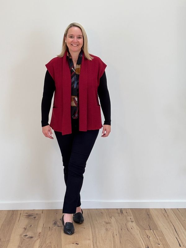 Renoma - Wool Vest - Crimson 0888