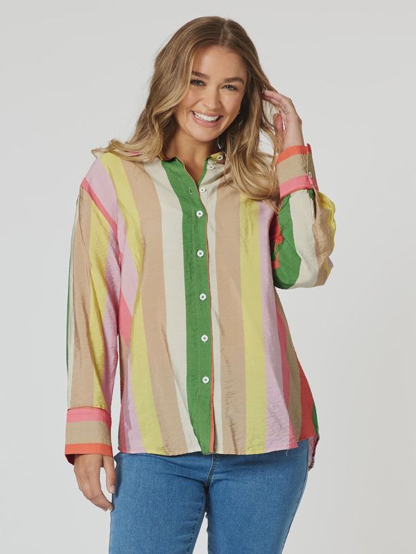 Threadz - Spice Stripe Print Shirt / Spice 46560