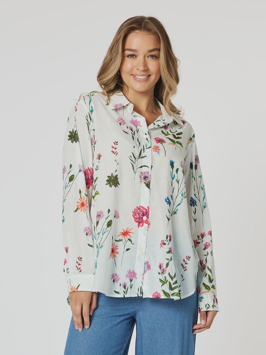 Threadz - Garden Floral Print Shirt / Multi 46700