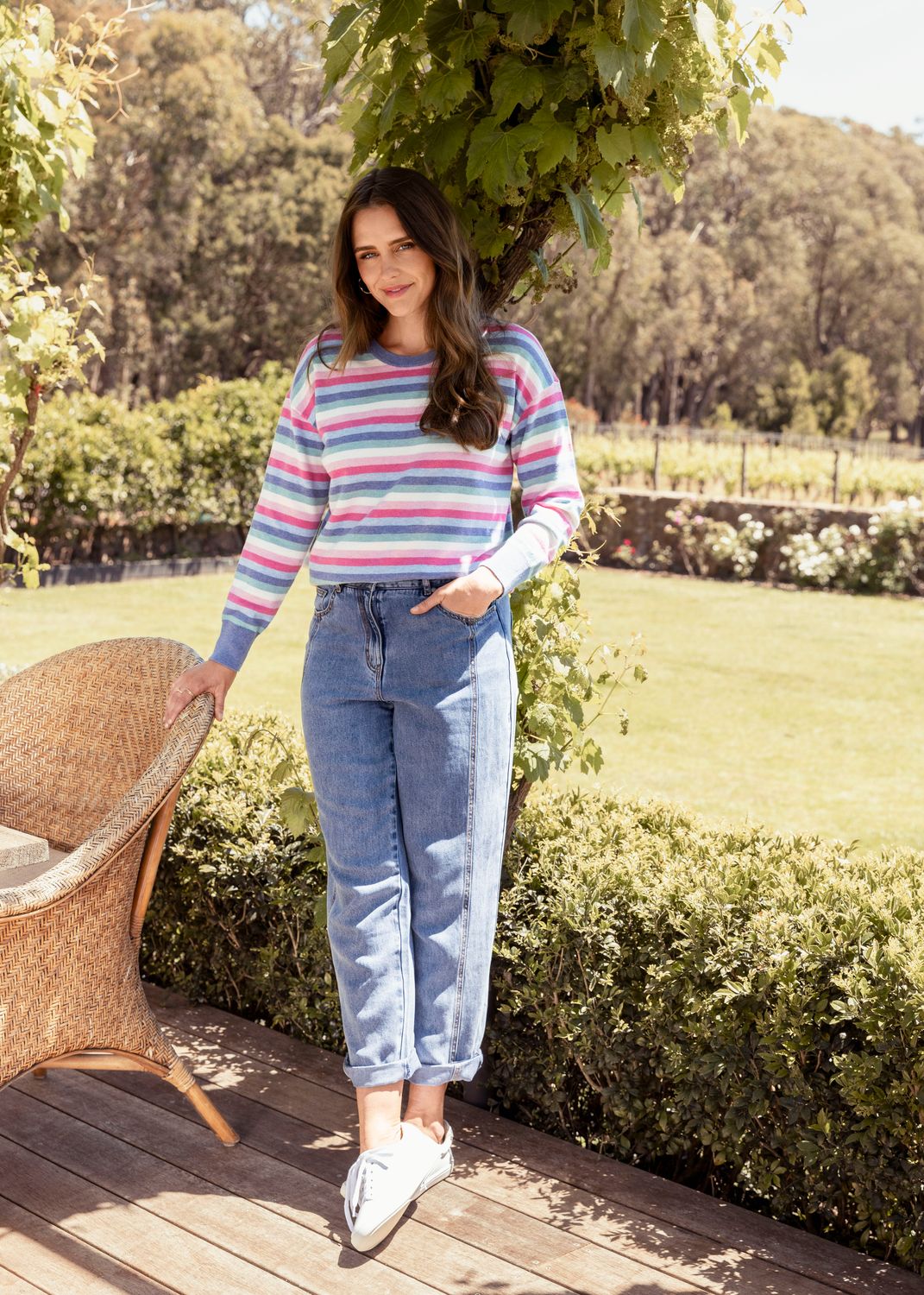 Jump - Pastel Stripe Pullover / Multi Pastel 58611066A