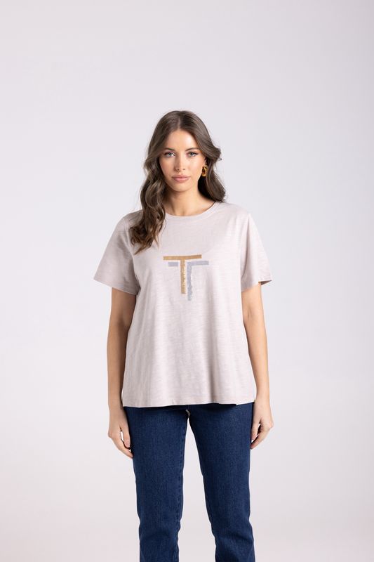 Two-T&#39;s - Crew T-Shirt / Biscot 3028
