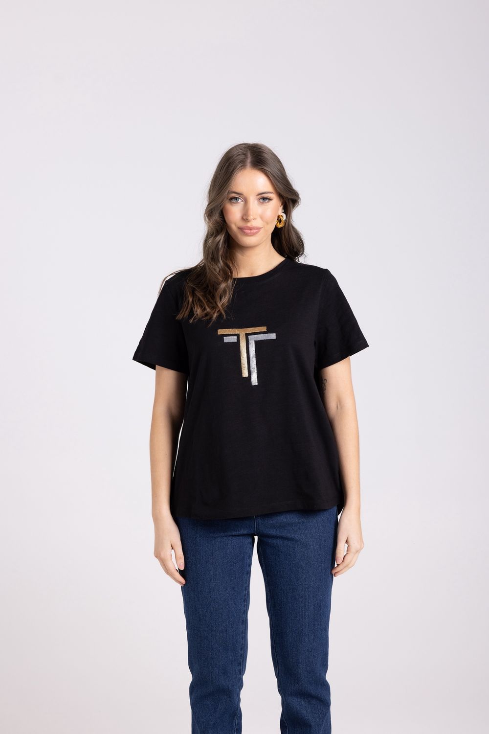 Two-T&#39;s - Crew T-Shirt / Black 3028